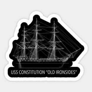 USS Constitution Old Ironsides: Naval History Enthusiasts Sticker